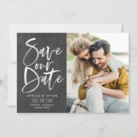 Chalkboard Watercolor Brush Calligraphy Foto