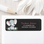 Chalkboard Watercolor Elephant Girl (Insitu)