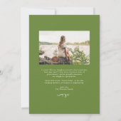 Chalkboard Watercolor Foliage Foto Abschluss Ankündigung (Rückseite)