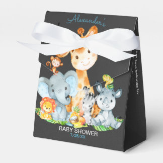 Chalkboard Watercolor Jungle Animals Baby Dusche Geschenkschachtel