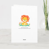 Chalkboard Watercolor Lion Vielen Dank Dankeskarte (Rückseite)