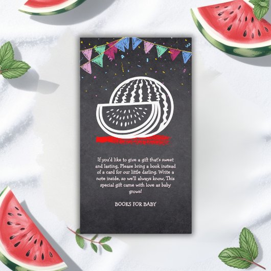 Chalkboard Watermelon Zeichnend Kinderdusche Begleitkarte