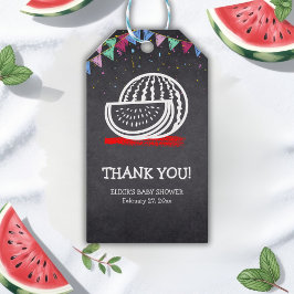 Chalkboard Watermelon Zeichnend Kinderdusche Geschenkanhänger