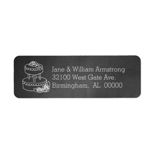 Chalkboard Wedding Address Labels (Vorne)