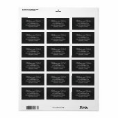 Chalkboard Wedding Address Labels Adressaufkleber (Vorne)