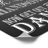 Chalkboard Wedding Bad Gentleman Print Poster (Ecke)