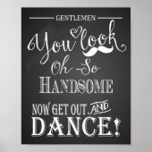 Chalkboard Wedding Bad Gentleman Print Poster (Vorne)