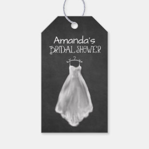 Chalkboard Wedding Dress Brautparty Fevor Tags Geschenkanhänger