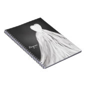 Chalkboard Wedding Dress Brautparty Journal Notizblock (Rechte Seite)