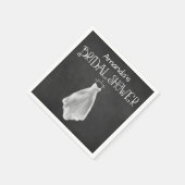 Chalkboard Wedding Dress Brautparty Napkins Serviette (Ecke)