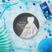 Chalkboard Wedding Dress Brautparty Pappteller (Party)