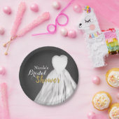 Chalkboard Wedding Dress Brautparty Pappteller (Party)