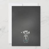 Chalkboard Wedding Einladung Rustic Mason Jar (Rückseite)