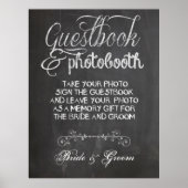 Chalkboard Wedding Foto Booth Poster (Vorne)