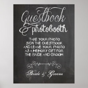 Chalkboard Wedding Foto Booth Poster