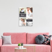 Chalkboard Wedding Foto Collage Liebe Skript Leinwanddruck (Insitu (Wohnzimmer))