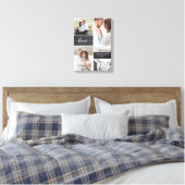 Chalkboard Wedding Foto Collage Liebe Skript Leinwanddruck (Insitu (Schlafzimmer))