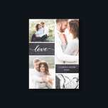 Chalkboard Wedding Foto Collage Liebe Skript Leinwanddruck<br><div class="desc">Erstellen Sie einen atemberaubenden und personalisierten Sake mit unserer Chalkboard Hochzeit Foto Collage Liebe Script Canvas Print. Dieses Foto umhüllte Leinwand erlaubt Ihnen, bis zu vier Ihrer Lieblingsaufnahmen zu zeigen, um die Erinnerungen Ihres besten Tages jemals zu erfassen. Die Kalksteinhöhle verleihen dem Ganzen eine Touch rustikalen Charmes und schaffen eine...</div>