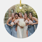 Chalkboard Wedding Gown Bridesmaid Geschenke Keramik Ornament (Hinten)