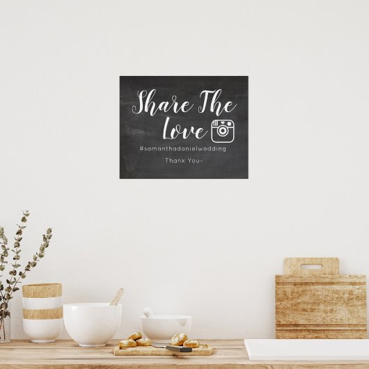 Chalkboard Wedding Instagram Poster (Küche)
