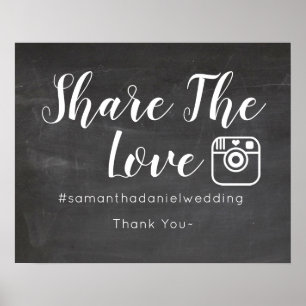 Chalkboard Wedding Instagram Poster