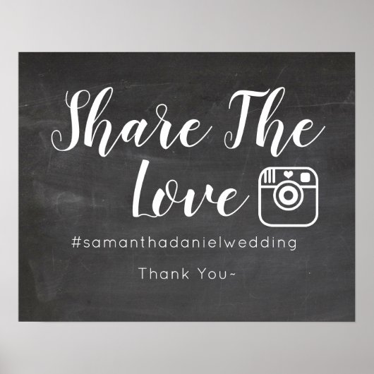Chalkboard Wedding Instagram Poster (Vorne)