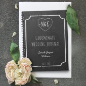 Chalkboard Wedding Journal Brautparty Notebook Notizblock
