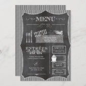 Chalkboard Wedding Menu CBWX Menükarte (Vorne/Hinten)