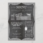 Chalkboard Wedding Menu CBWX Menükarte (Vorderseite)