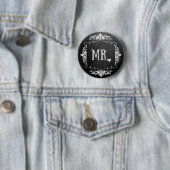 Chalkboard Wedding "Mr." Button (Beispiel)