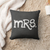 Chalkboard Wedding Mrs. Woman Kissen (Decke)