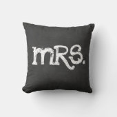 Chalkboard Wedding Mrs. Woman Kissen (Vorderseite)