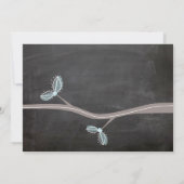 Chalkboard Wedding Owls Woodland Rustikale Einladu Einladung (Rückseite)