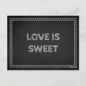 Chalkboard Wedding Rezept Tag Postkarte (Rückseite)