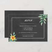 Chalkboard Wedding RSVP Card (Vorne/Hinten)