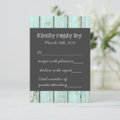 Chalkboard Wedding RSVP Karte (Stehend Vorderseite)