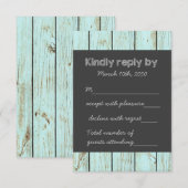 Chalkboard Wedding RSVP Karte (Vorne/Hinten)