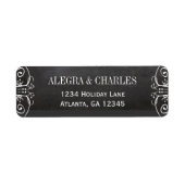 Chalkboard Wedding Rücksendeadresse (Vorne)