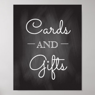 Chalkboard Wedding Sign | Karten und Geschenke Poster