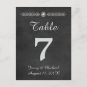 Chalkboard Wedding Tischnummer (Vorderseite)