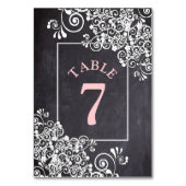 Chalkboard Wedding Tischnummer Card (Vorderseite)