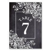 Chalkboard Wedding Tischnummer Card (Vorderseite)