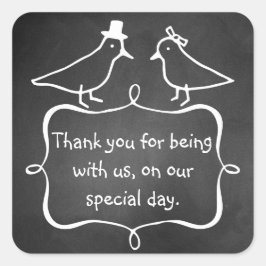 Chalkboard Wedding Vielen Dank Sticker