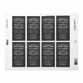 Chalkboard Wedding Wine Bottle Fevor Labels (Vorne)