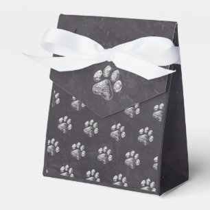 Chalkboard - Welpe Pawty - Hund Birthday Paw Print Geschenkschachtel