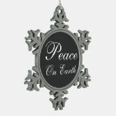 Chalkboard Weltfrieden Snowflake Ornament (Links)