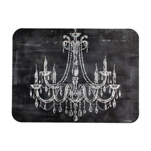 Chalkboard White Chalk Chandelier Flexibel Magnet (Horizontal)