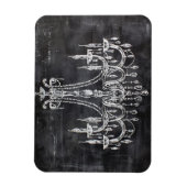 Chalkboard White Chalk Chandelier Flexibel Magnet (Vertikal)