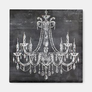 Chalkboard White Chalk Chandelier Magnet