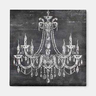 Chalkboard White Chalk Chandelier Magnet